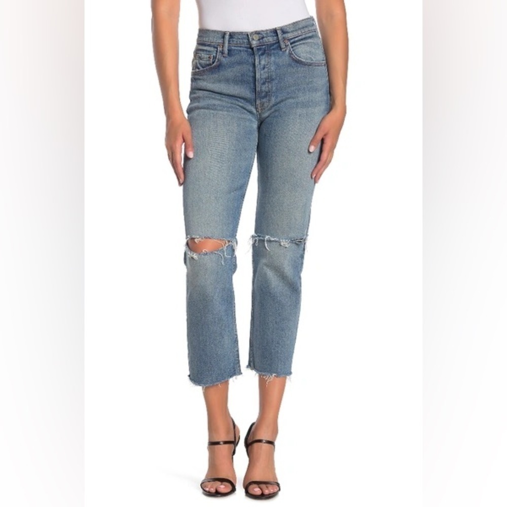 GRLFRND HELENA HIGH RISE CROP
STRAIGHT VINTAGE STYLE LEG JEANS size 25